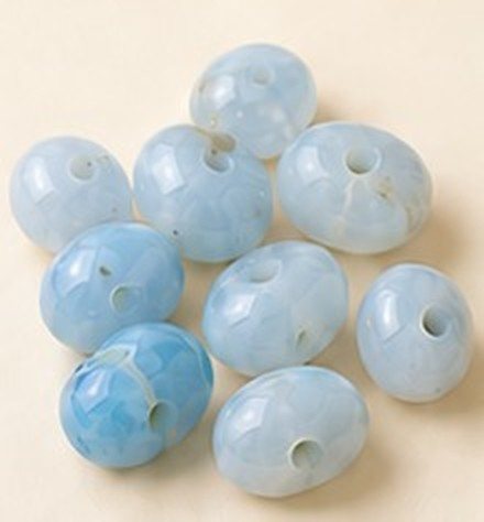 Sky-blue semi-precious gemstone beads