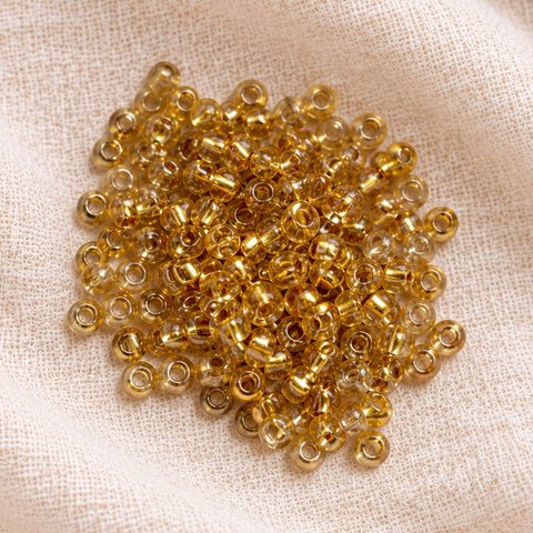 Gold-lined seed beads